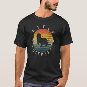 Otter Whisperer Vintag Sunset Niedlich Women's Riv T-Shirt