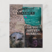  Otter with Vintage Headache Relief and Hearing Postkarte (Vorderseite)