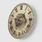 Otter Wooden Wall Clock Große Wanduhr (Winkel)