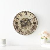 Otter Wooden Wall Clock Große Wanduhr (Zuhause)