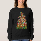 Otter  Xmas Lights Santa Otter Christmas Tree Sweatshirt (Vorderseite)