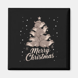 Otter Xmas Tree Otter Weihnachtsbaum Frohe Weihnac Magnet