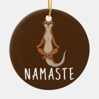 Otter Yoga Keramik Ornament