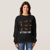 Otter Yoga Pose Meditation Workout Exercise Fitnes Sweatshirt (Vorne ganz)
