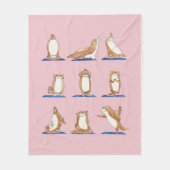 Otter Yoga Watercolor Fleecedecke (Vorderseite)