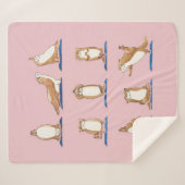 Otter Yoga Watercolor Sherpadecke (Vorderseite (Horizontal))