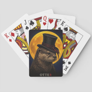 Otter-Zylinderhut-Gotisch-Surreal Spielkarten