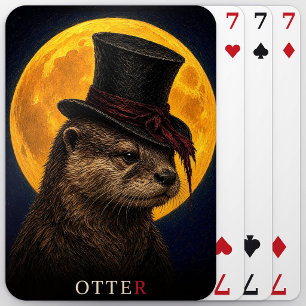 Otter-Zylinderhut-Gotisch-Surreal Spielkarten