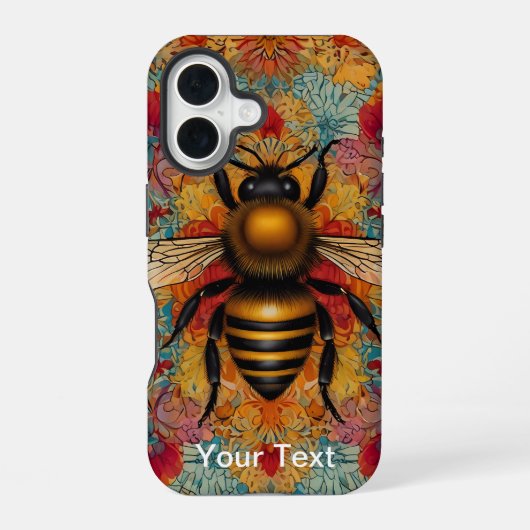 OtterBox Bee Patten Design iPhone 16 Hülle (Rückseite)