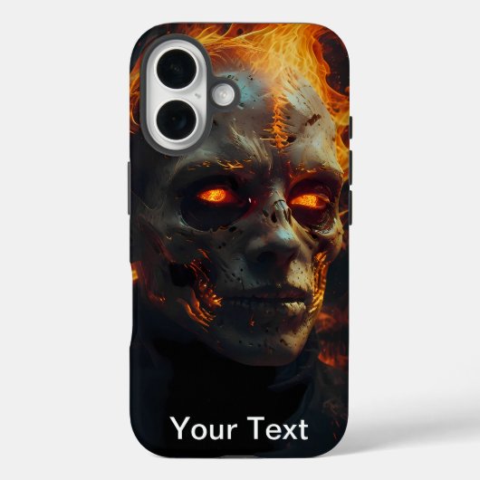 Otterbox Inferno Zombie Skull Höllenflame Case-Mate iPhone Hülle (Rückseite)
