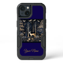 OtterBox iPhone 13 Case Xmas Navy Blue & Gold