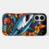 OtterBox Shark Blume Wasserfarbe Case-Mate iPhone Hülle (Rückseite (Horizontal))
