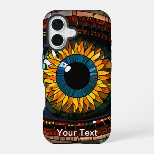 OtterBox Sonnenblumen Augendesign Patten iPhone 16 Hülle (Rückseite)