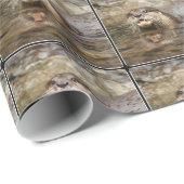 Ottergeschenk-Packpapier Geschenkpapier (Rolleneckpunkt)