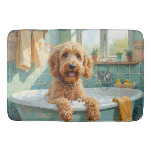 Otterhound-Badzeit - Fröhlicher Badezimmerschmuck Badematte (Vorderseite)