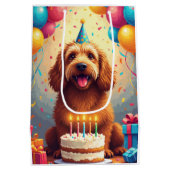 Otterhound-Geburtstagsfeier Mittlere Geschenktüte (Rückseite)