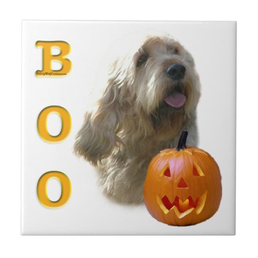 Otterhound Halloween BOO Fliese (Vorderseite)