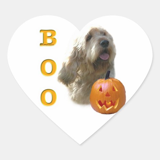 Otterhound Halloween BOO Herz-Aufkleber (Vorderseite)