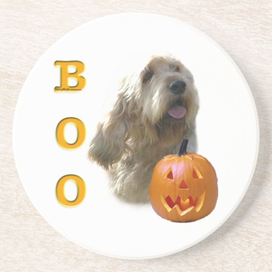 Otterhound Halloween BOO Sandstein Untersetzer (Vorne)