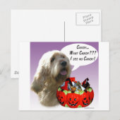 Otterhound Halloween Candy Postkarte (Vorne/Hinten)