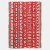 Otterhound Hund Silhouetten Weihnachtsmuster Rot Decke (Vorderseite Vertikal)