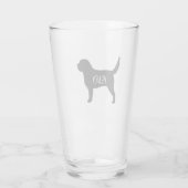 Otterhound Hunde Silhouette Trinkglas Glas (Rückseite)