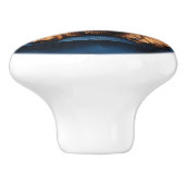 Otterhound in einer Weihnachtsmannmütze Keramikknauf (Seitenansicht)