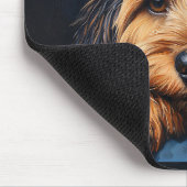 Otterhound in einer Weihnachtsmannmütze Mousepad (Ecke)
