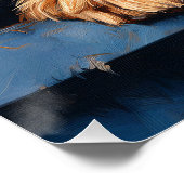 Otterhound in einer Weihnachtsmannmütze Poster (Ecke)