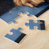 Otterhound in einer Weihnachtsmannmütze Puzzle (Seite)