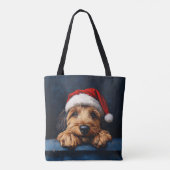 Otterhound in einer Weihnachtsmannmütze Tasche (Rückseite)