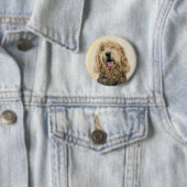 Otterhound-Malerei - Niedliche Original Hunde-Kuns Button (Beispiel)