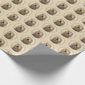 Otterhound-Malerei - Niedliche Original Hunde-Kuns Geschenkpapier (Ecke)
