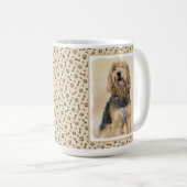 Otterhound-Malerei - Niedliche Original Hunde-Kuns Kaffeetasse (VorderseiteRechts)