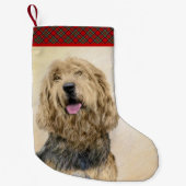 Otterhound-Malerei - Niedliche Original Hunde-Kuns Kleiner Weihnachtsstrumpf (Vorderseite)
