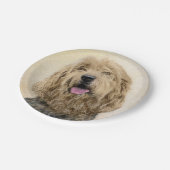 Otterhound-Malerei - Niedliche Original Hunde-Kuns Pappteller (Schrägansicht)
