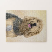 Otterhound-Malerei - Niedliche Original Hunde-Kuns Puzzle (Horizontal)