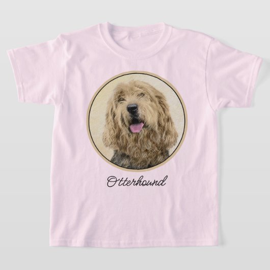 Otterhound-Malerei - Niedliche Original Hunde-Kuns T-Shirt (Ablage )
