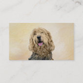 Otterhound-Malerei - Niedliche Original Hunde-Kuns Visitenkarte (Rückseite)