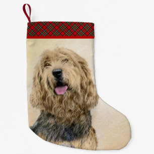 Otterhound-Malerei - Niedliche Original-Hundekunst Kleiner Weihnachtsstrumpf