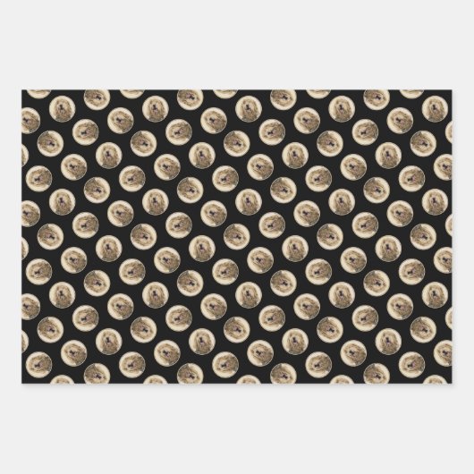 Otterhound Malerei Schwarz und Tan Original Hunde Geschenkpapier Set (Vorderseite 3)