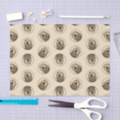 Otterhound Malerei Schwarz und Tan Original Hunde  Seidenpapier (Handwerk)