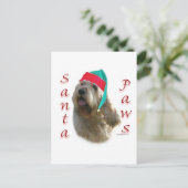 Otterhound Santa Paws Feiertagspostkarte (Stehend Vorderseite)