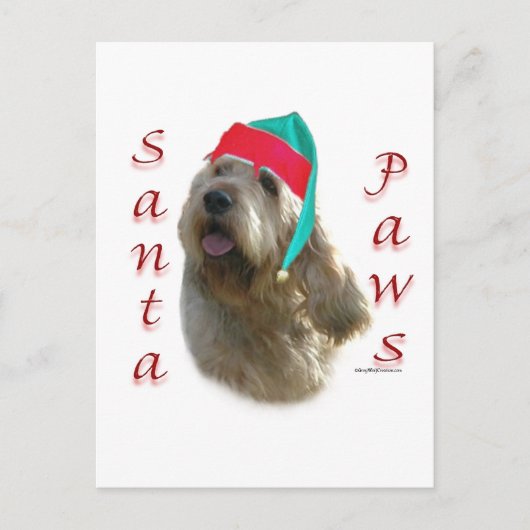 Otterhound Santa Paws Feiertagspostkarte (Vorderseite)