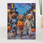 Otterhound Trick-oder-Treating in Halloween-Kostüm Karte (Vorderseite)