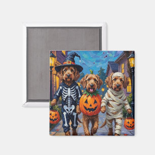 Otterhound Trick-oder-Treating in Halloween-Kostüm Magnet
