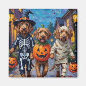 Otterhound Trick-oder-Treating in Halloween-Kostüm Magnet (Vorne)