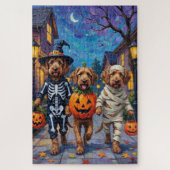 Otterhound Trick-oder-Treating in Halloween-Kostüm Puzzle (Vertikal)