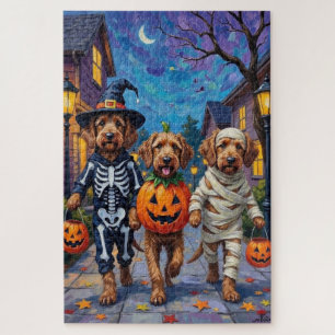 Otterhound Trick-oder-Treating in Halloween-Kostüm Puzzle