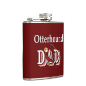 Otterhound-Vater-Geschenke Flachmann (Rechts)